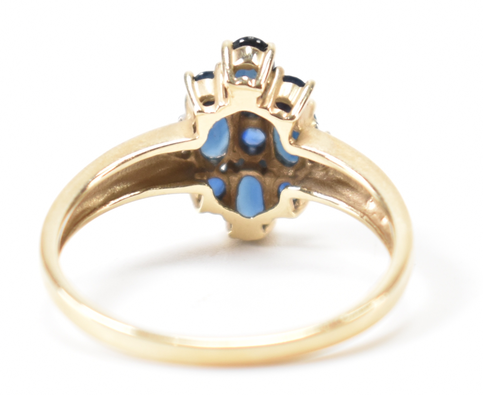 HALLMARKED 9CT GOLD SAPPHIRE & DIAMOND RING - Image 3 of 8