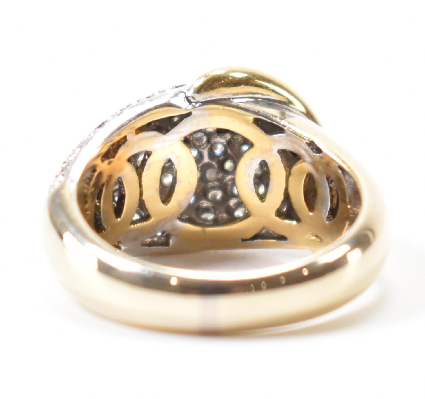 VINTAGE 18CT GOLD & DIAMOND CLUSTER DOME RING - Image 3 of 7