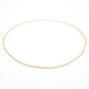 VINTAGE 9CT GOLD ROLO LINK CHAIN NECKLACE