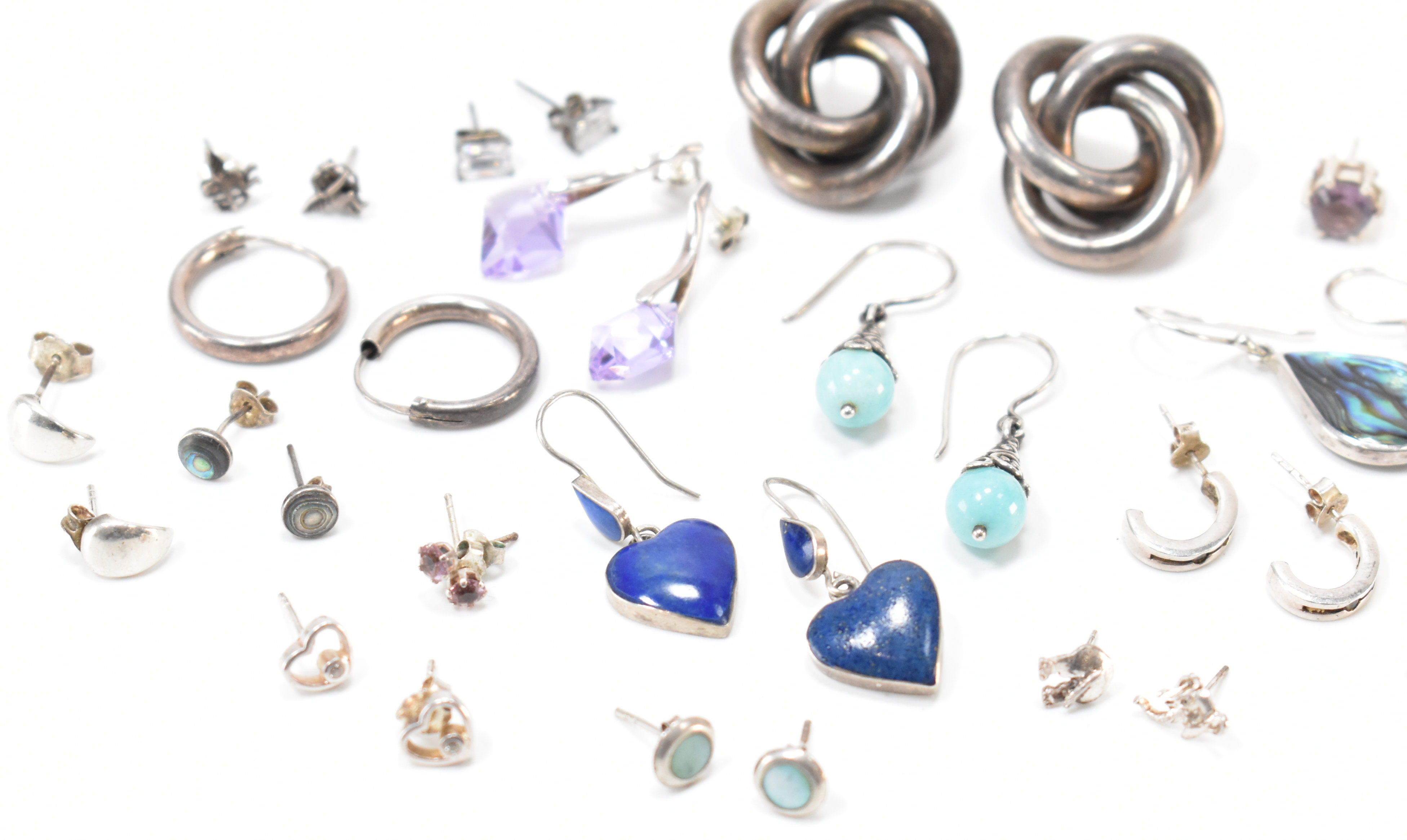 ASSORTMENT OF SILVER EARRINGS - Image 3 of 5