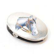 VINTAGE SILVER EQUESTRIAN TIE CLIP