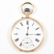 VINTAGE 14CT GOLD OPEN FACE POCKET WATCH