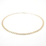 HALLMARKED 9CT GOLD FLAT CURB LINK NECKLACE CHAIN