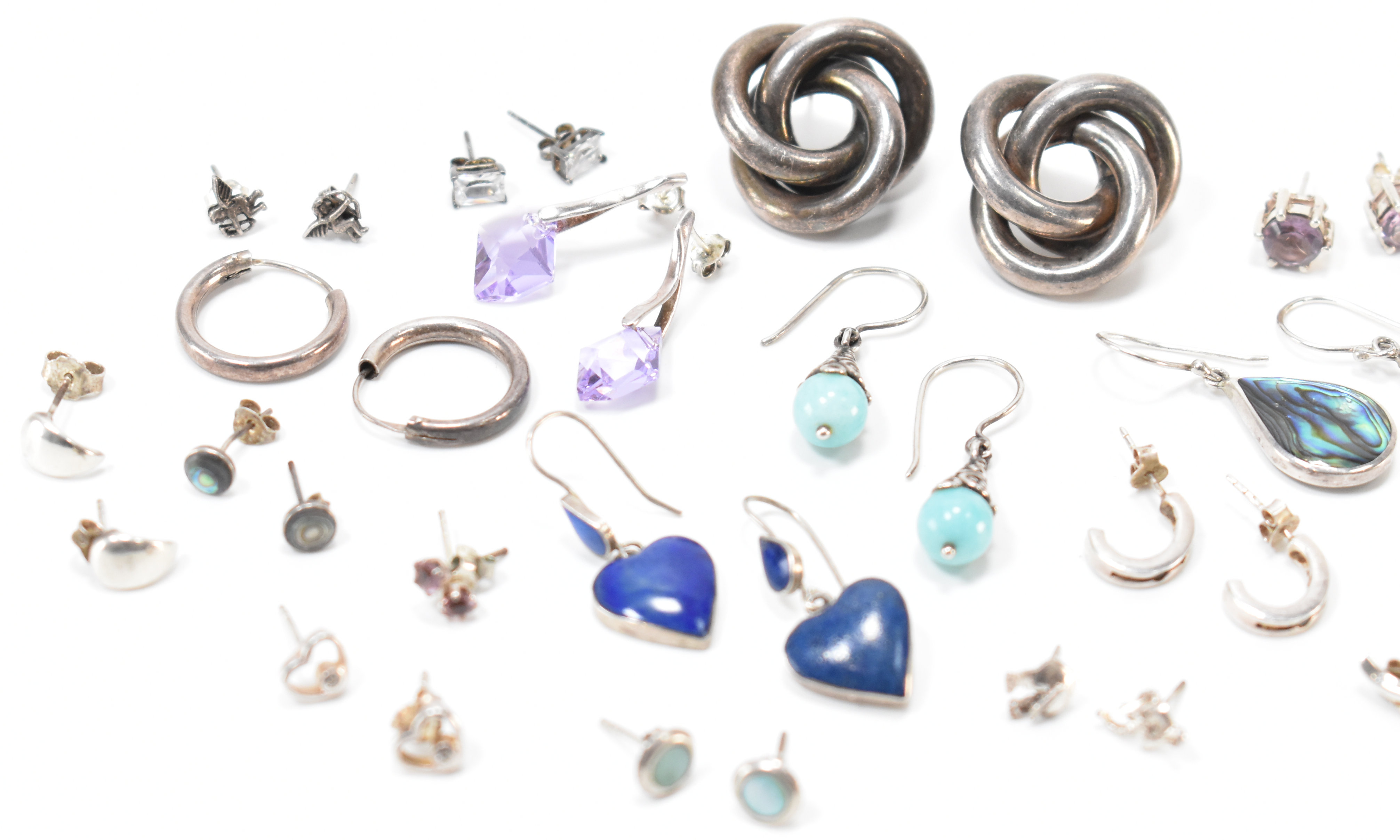 ASSORTMENT OF SILVER EARRINGS - Image 2 of 5