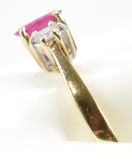 HALLMARKED 18CT GOLD RUBY & DIAMOND RING - Image 8 of 8