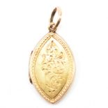 VICTORIAN ANTIQUE GOLD NAVETTE LOCKET