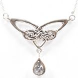 SILVER & MYSTIC TOPAZ ART NOUVEAU STYLE NECKLACE