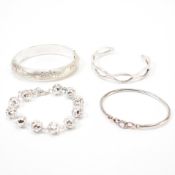 GROUP OF 925 SILVER BANGLES & BRACELET