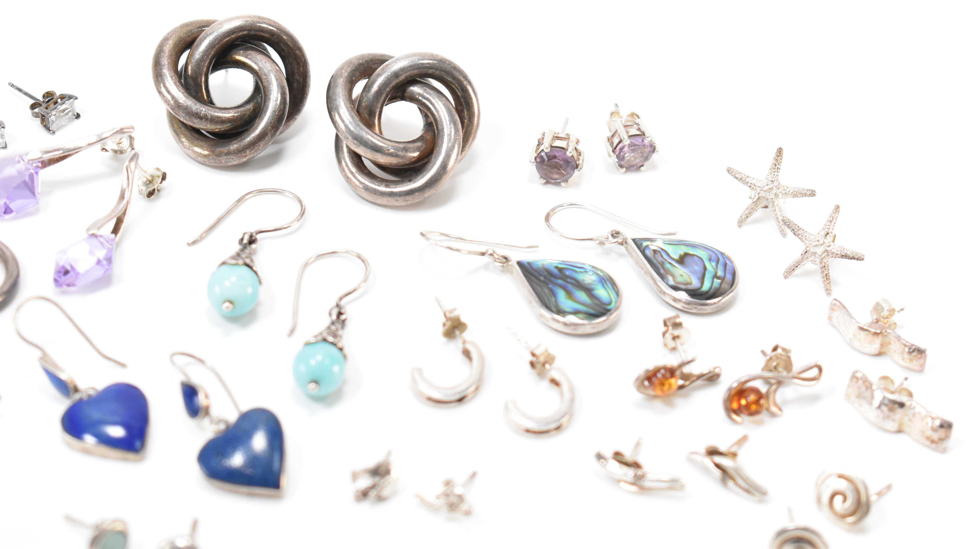 ASSORTMENT OF SILVER EARRINGS - Image 5 of 5