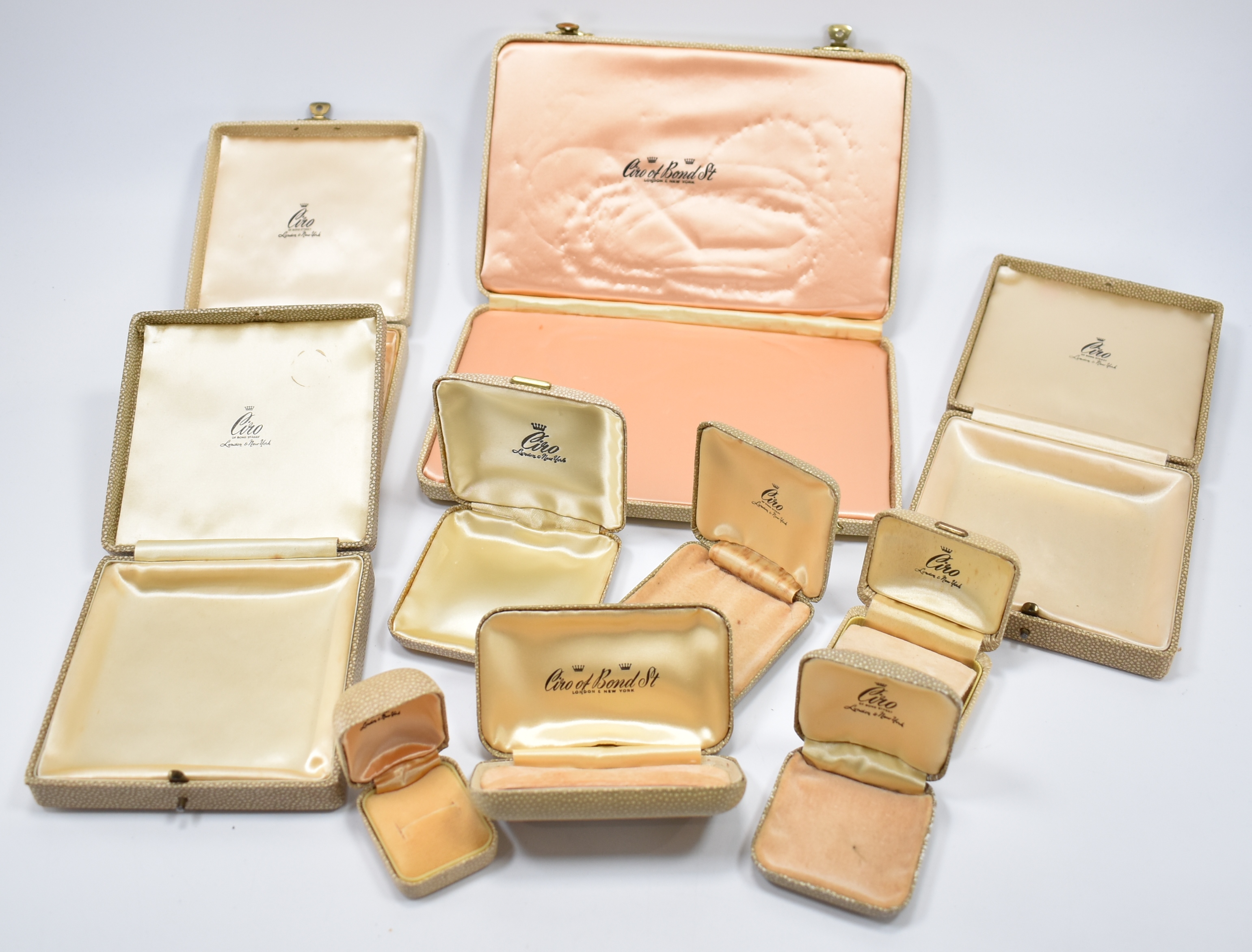 TEN VINTAGE CIRO JEWELLERY BOXES - Image 2 of 5