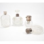 GROUP OF SILVER TOPPED DRESSING TABLE BOTTLES