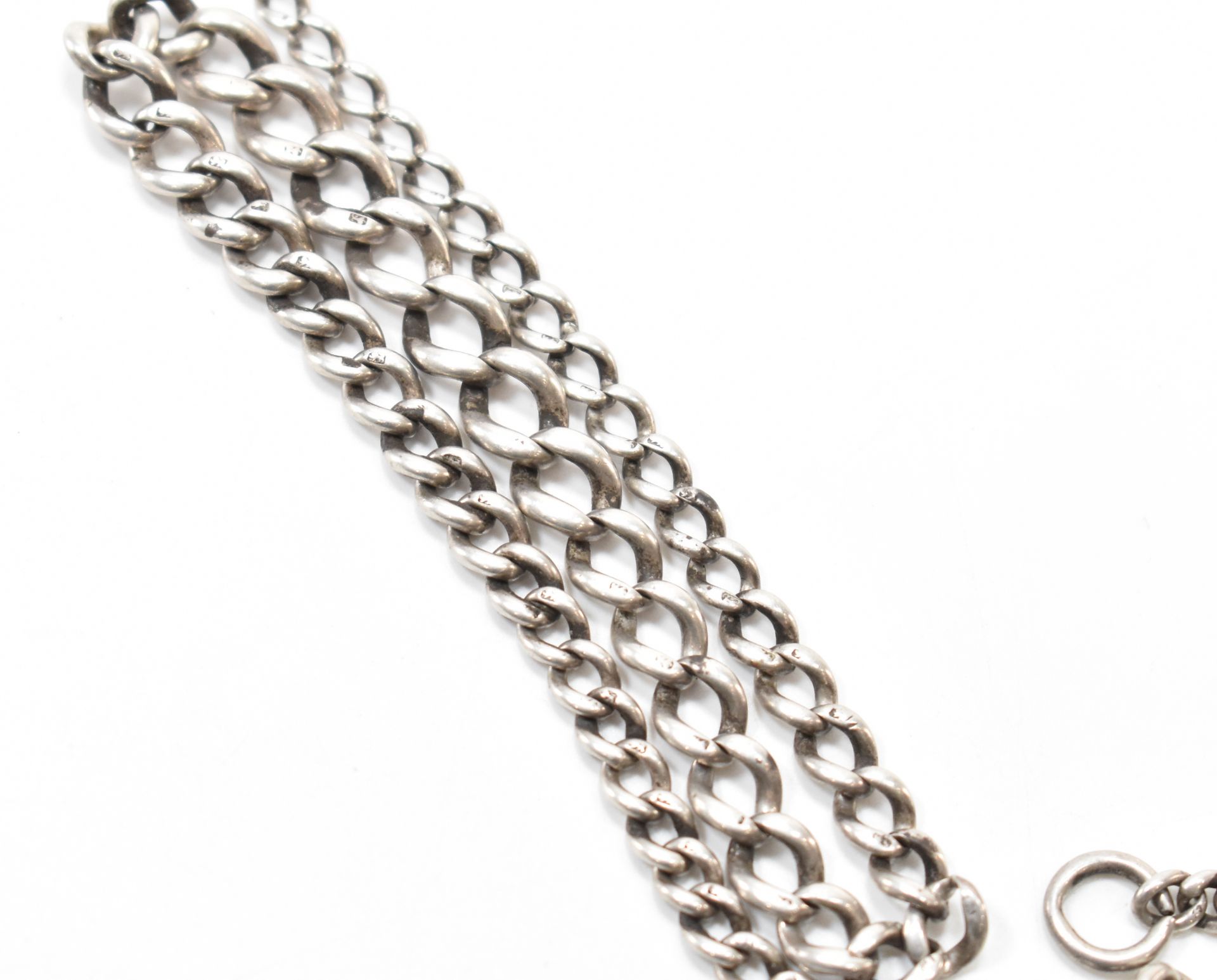 SILVER HALLMARKED POCKET WATCH CHAIN - Bild 3 aus 6