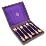 SIX ANTIQUE NORWEGIAN FILIGREE TEASPOONS