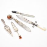 THREE VICTORIAN & LATER SILVER BOOKMARKS