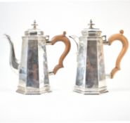 1930S ART DECO SILVER HALLMARKED COFFEE & WATER JUG