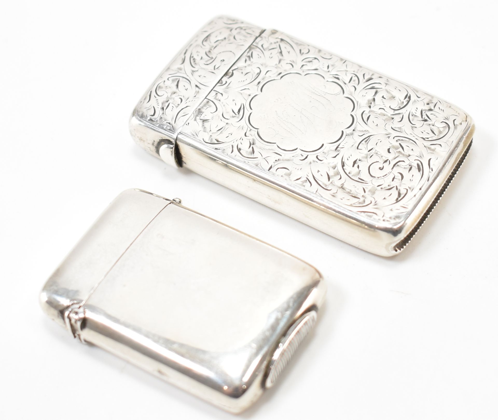 TWO VICTORIAN SILVER HALLMARKED VESTA CASES - Image 3 of 7