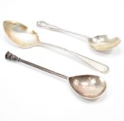 THREE SILVER HALLMARKED SPOONS