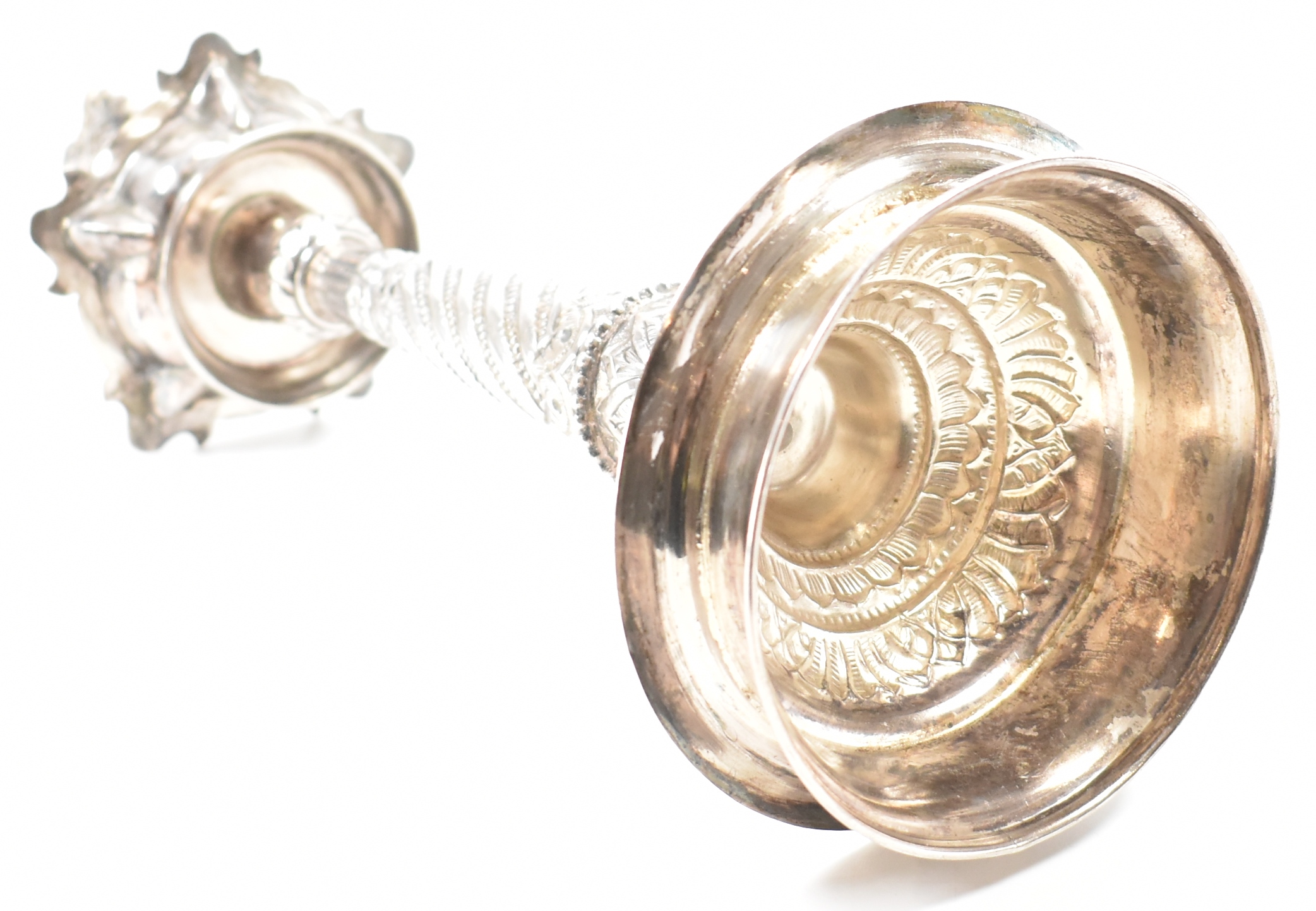 INDIAN SAMAI SILVER OIL LAMP - Image 3 of 3