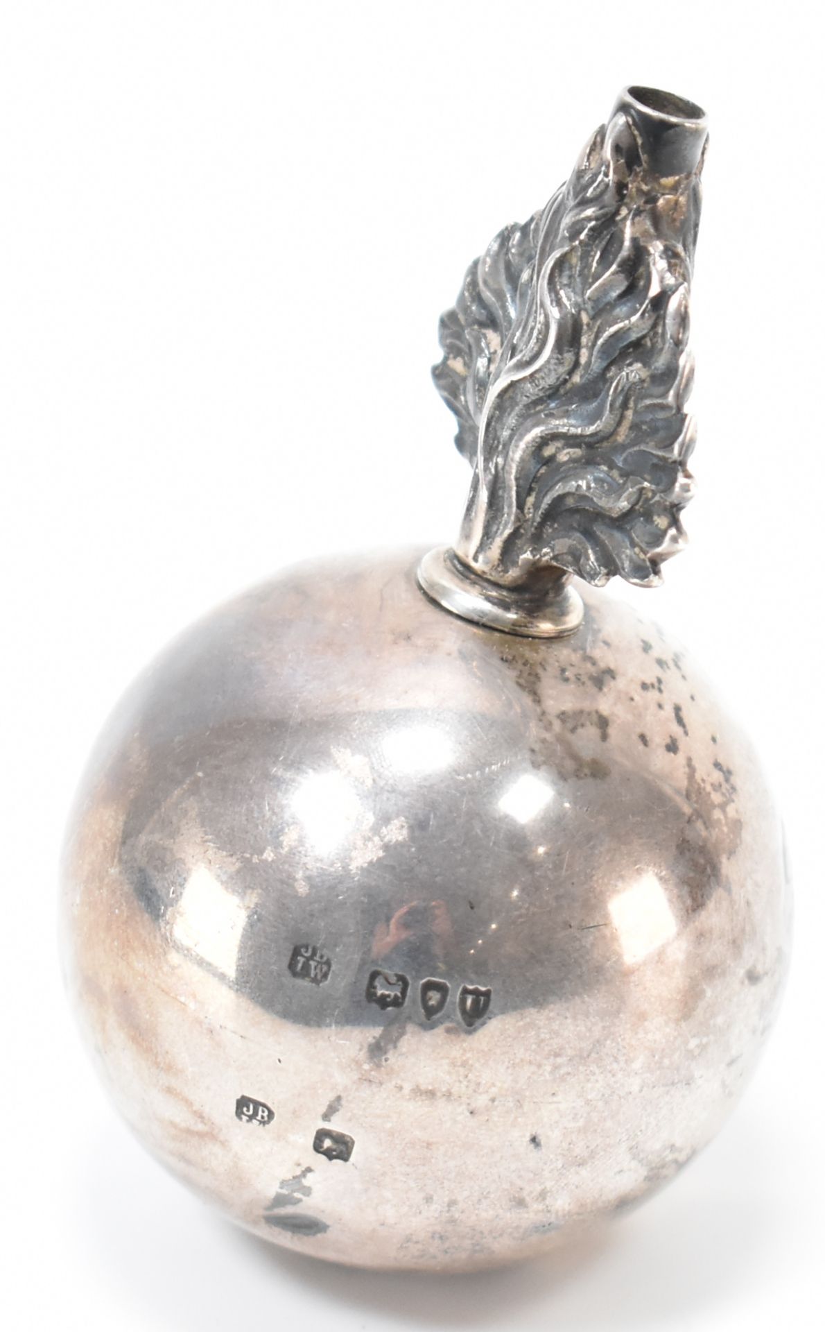 VICTORIAN SILVER GRENADE TABLE CIGAR LIGHTER - Image 3 of 6