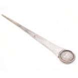 SWISS SILVER MEDALLION LETTER OPENER