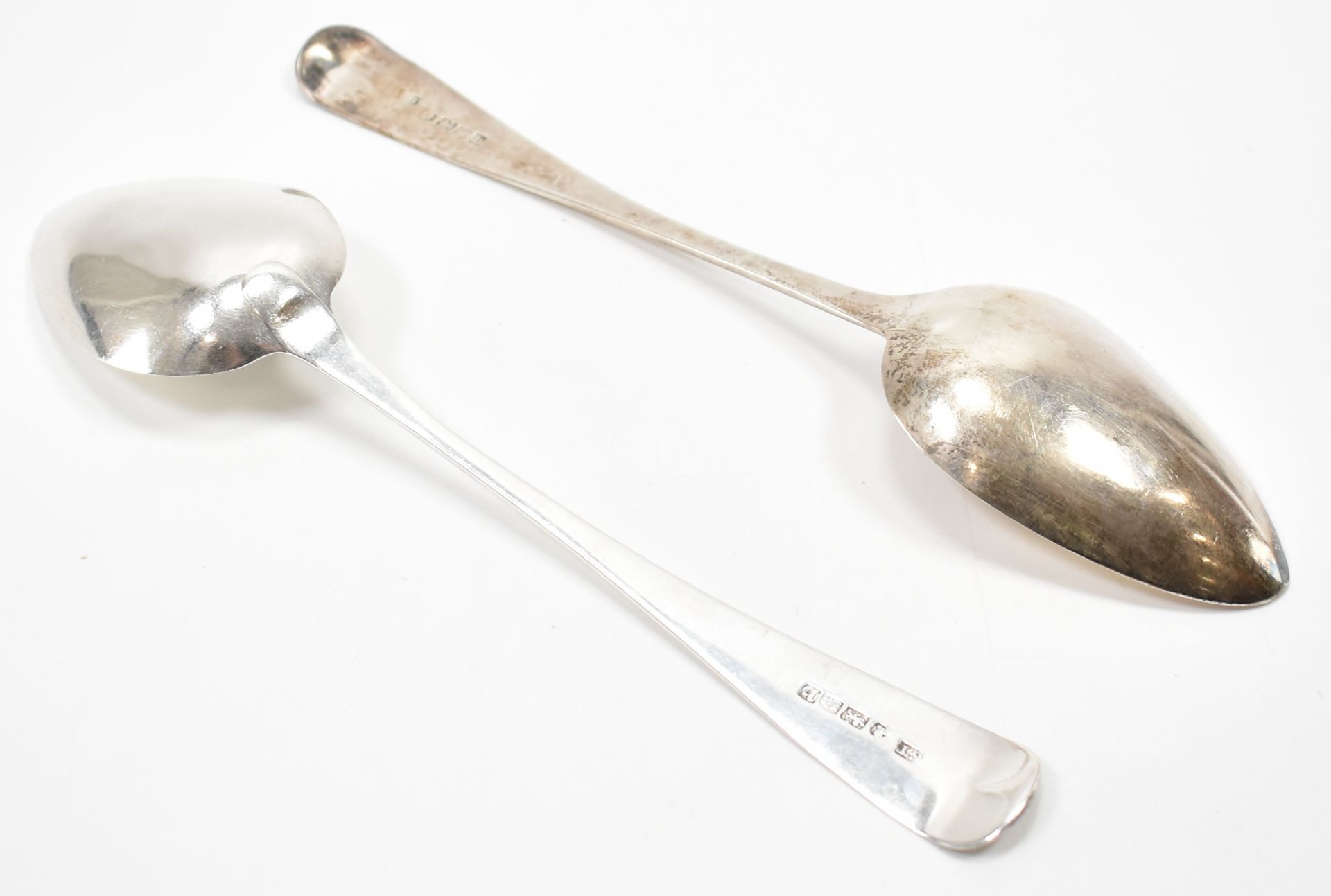 TWO GEORGE III SILVER HALLMARKED SERVING SPOONS - Image 2 of 4