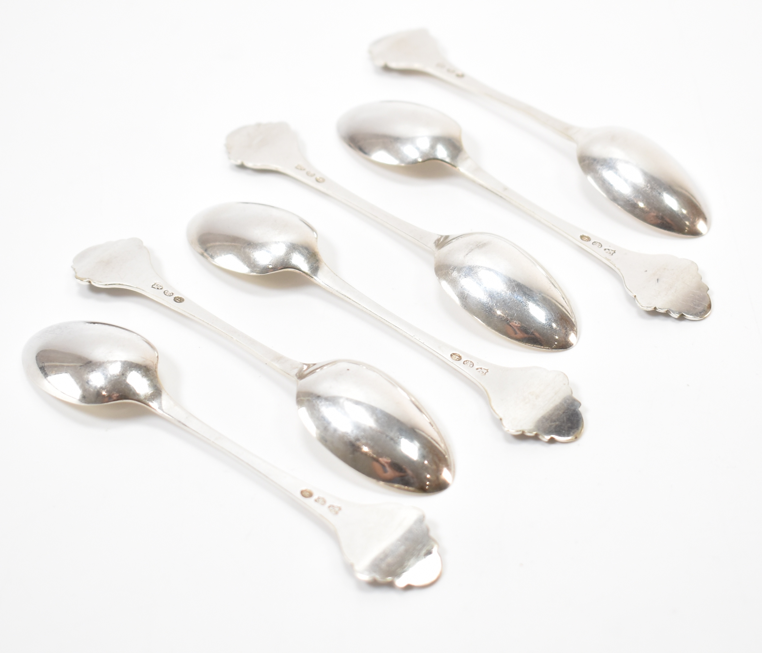SIX VICTORIAN THOMAS PRIME SILVER PLATED TEA SPOONS - Image 4 of 5