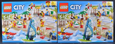 LEGO SETS - LEGO CITY - 60153 - X2 PEOPLE PACK - FUN AT THE BEACH