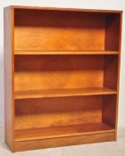 RETRO VINTAGE TEAK WOOD CABINET WITH OPEN FACED BOOKCASE