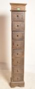 VINATGE 20TH CENTURY CARVED HARDWOOD UPRIGHT CHEST OF DRAWERS