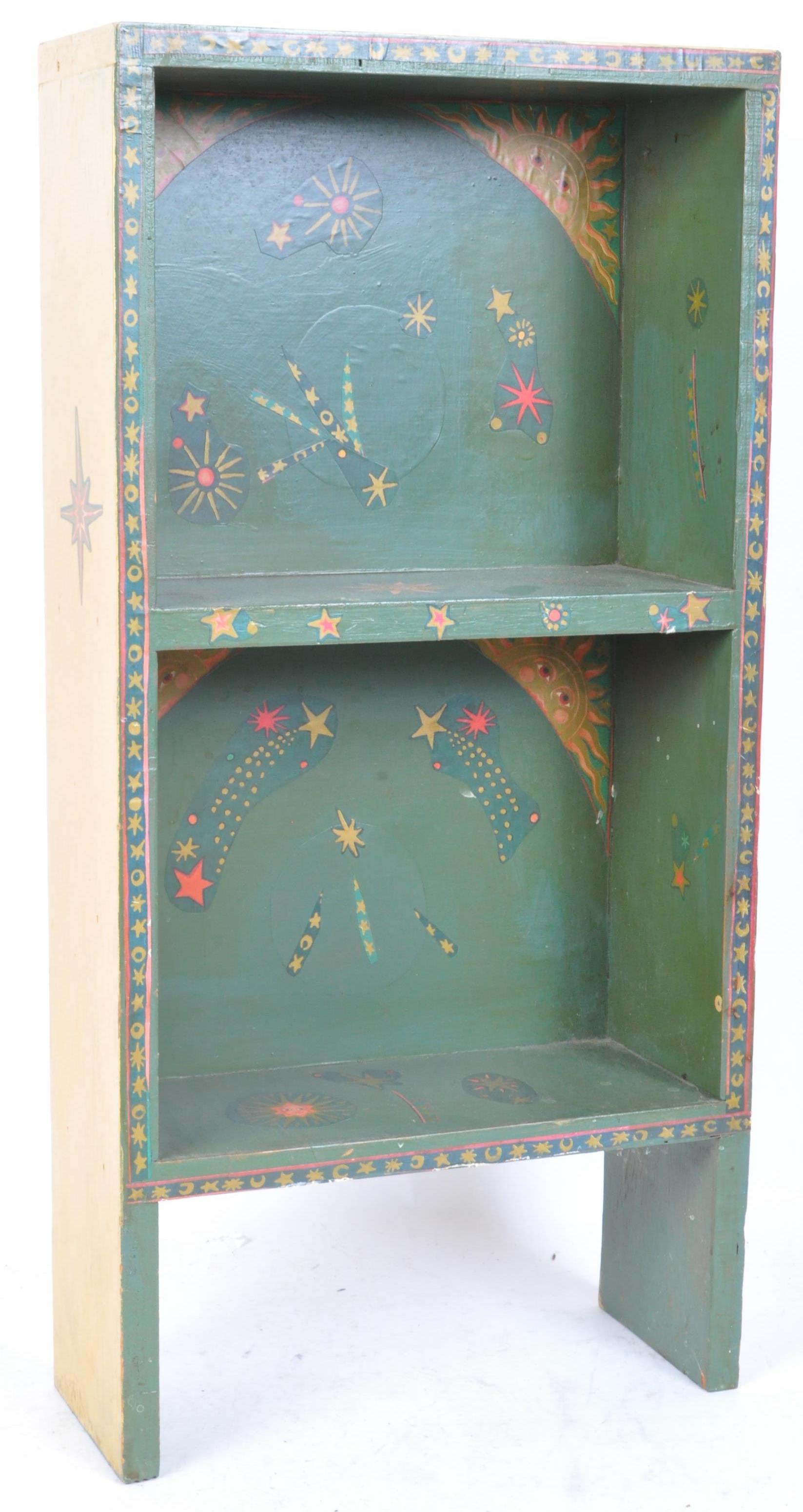 WOODEN CHILDREN'S FOLK ART BOOKSHELF