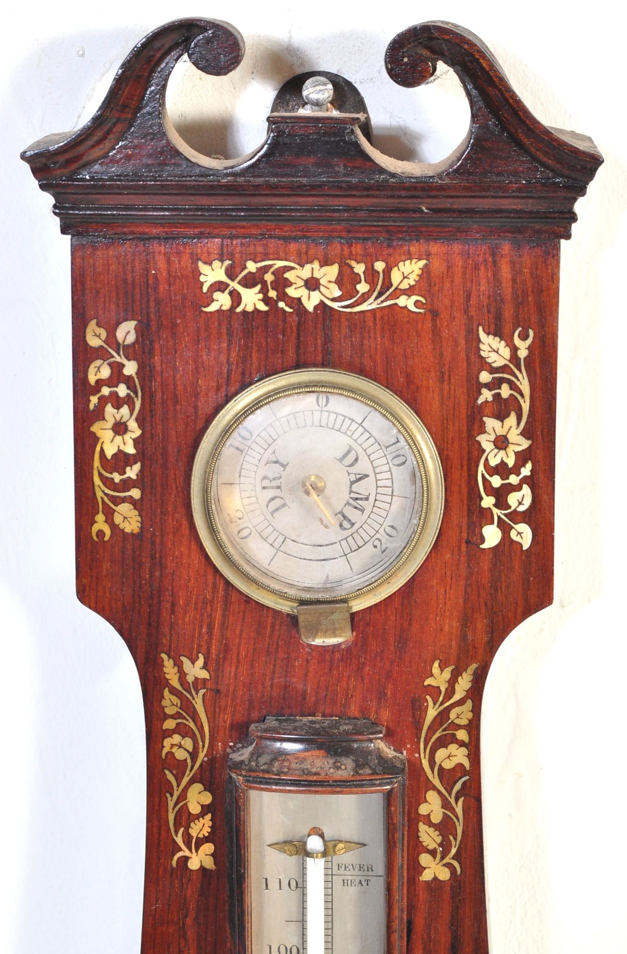 VICTORIAN ROSEWOOD BAROMETER WITH MOTHER OF PEARLS INLAID - Bild 2 aus 5