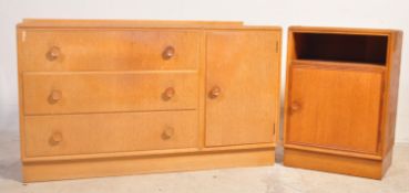 MEREDEW - MID CENTURY CHEST OF DRAWERS & BEDSIDE CABINET