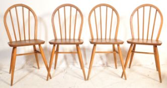 SET OF FOUR ERCOL DINING CHAIRS