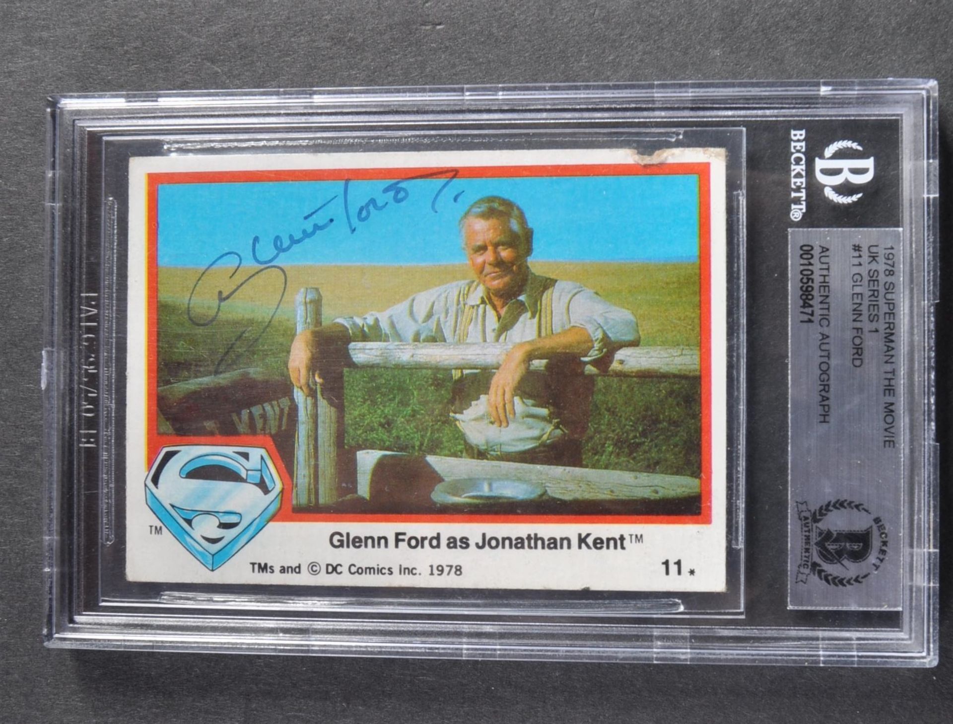 SUPERMAN -GLENN FORD (1916-2006) - SIGNED TRADING CARD - BECKETT - Image 2 of 5