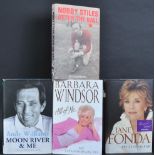 AUTOGRAPHS - COLLECTION OF X4 SIGNED BOOKS - JANE FONDA, ANDY WILLIAMS ETC
