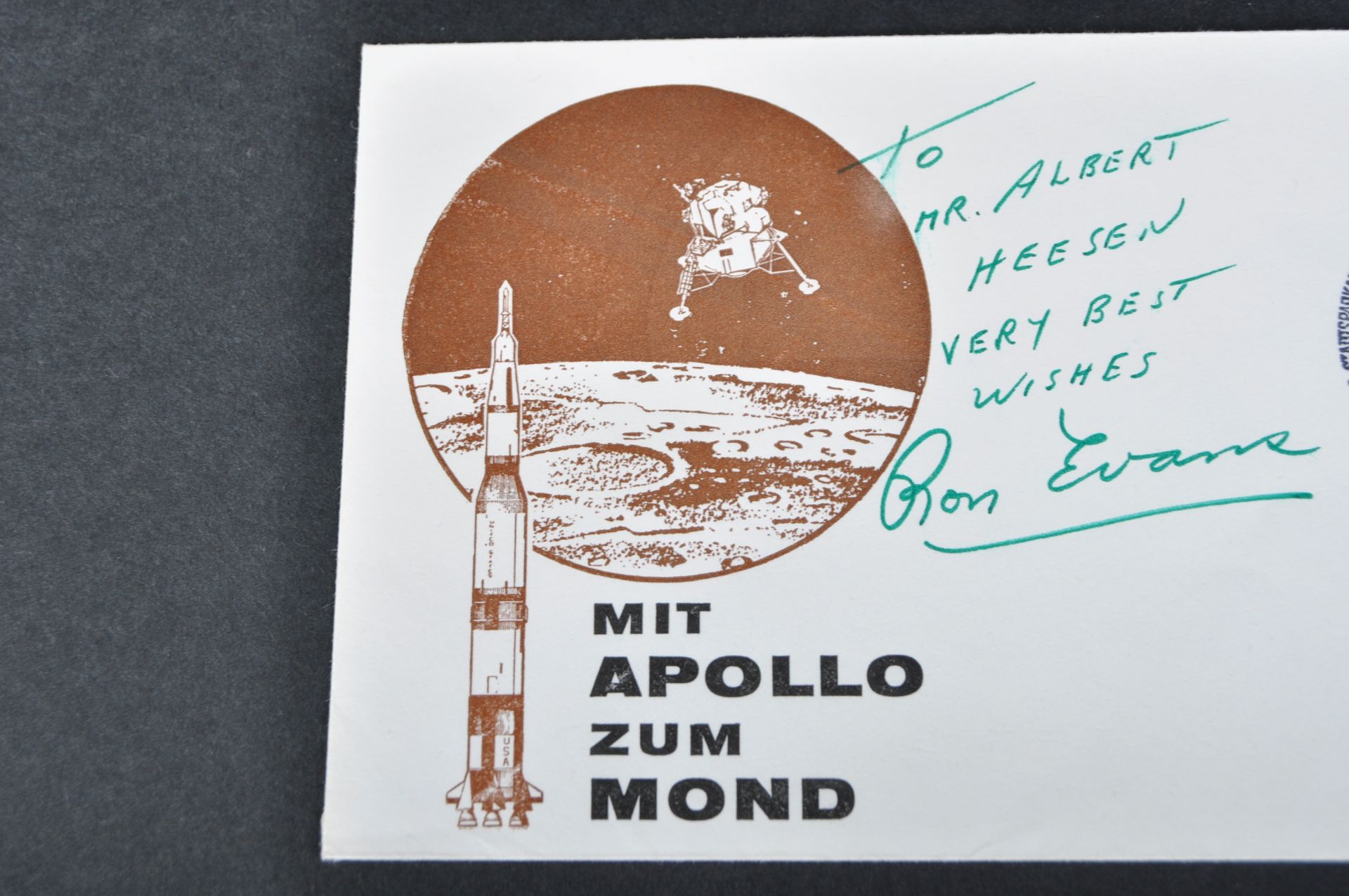 SPACE EXPLORATION - RON EVANS (1933-1990) - APOLLO 17 - AUTOGRAPH - Image 2 of 3