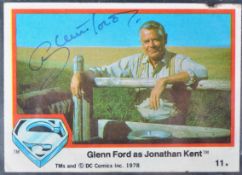 SUPERMAN -GLENN FORD (1916-2006) - SIGNED TRADING CARD - BECKETT