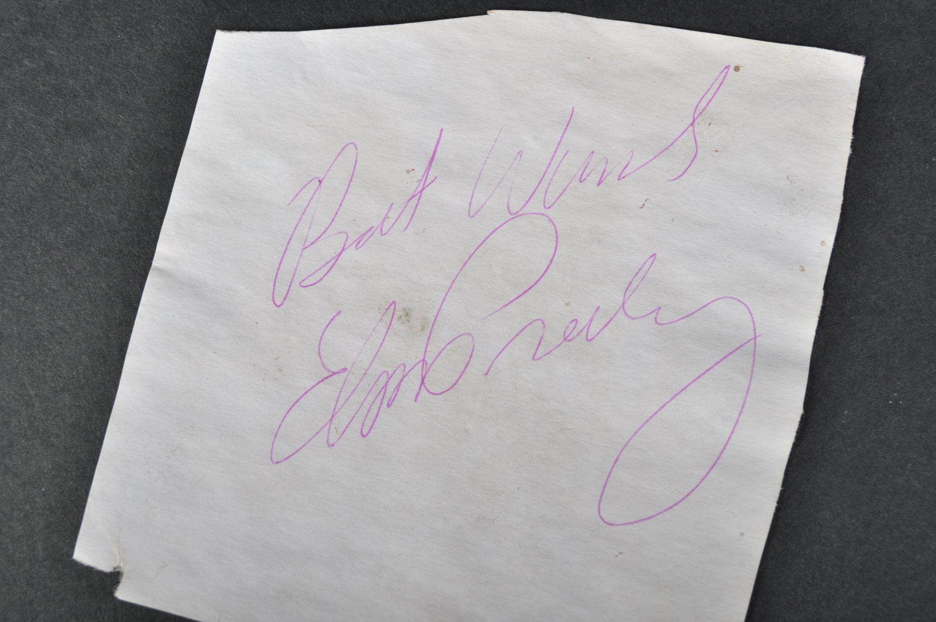 ELVIS PRESLEY (1935-1977) - AUTOGRAPHED ALBUM PAGE WITH PROVENANCE - Image 2 of 2