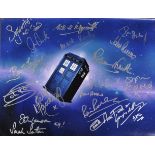 DOCTOR WHO - AUTOGRAPHS - MULTI-SIGNED 16X12" POSTER