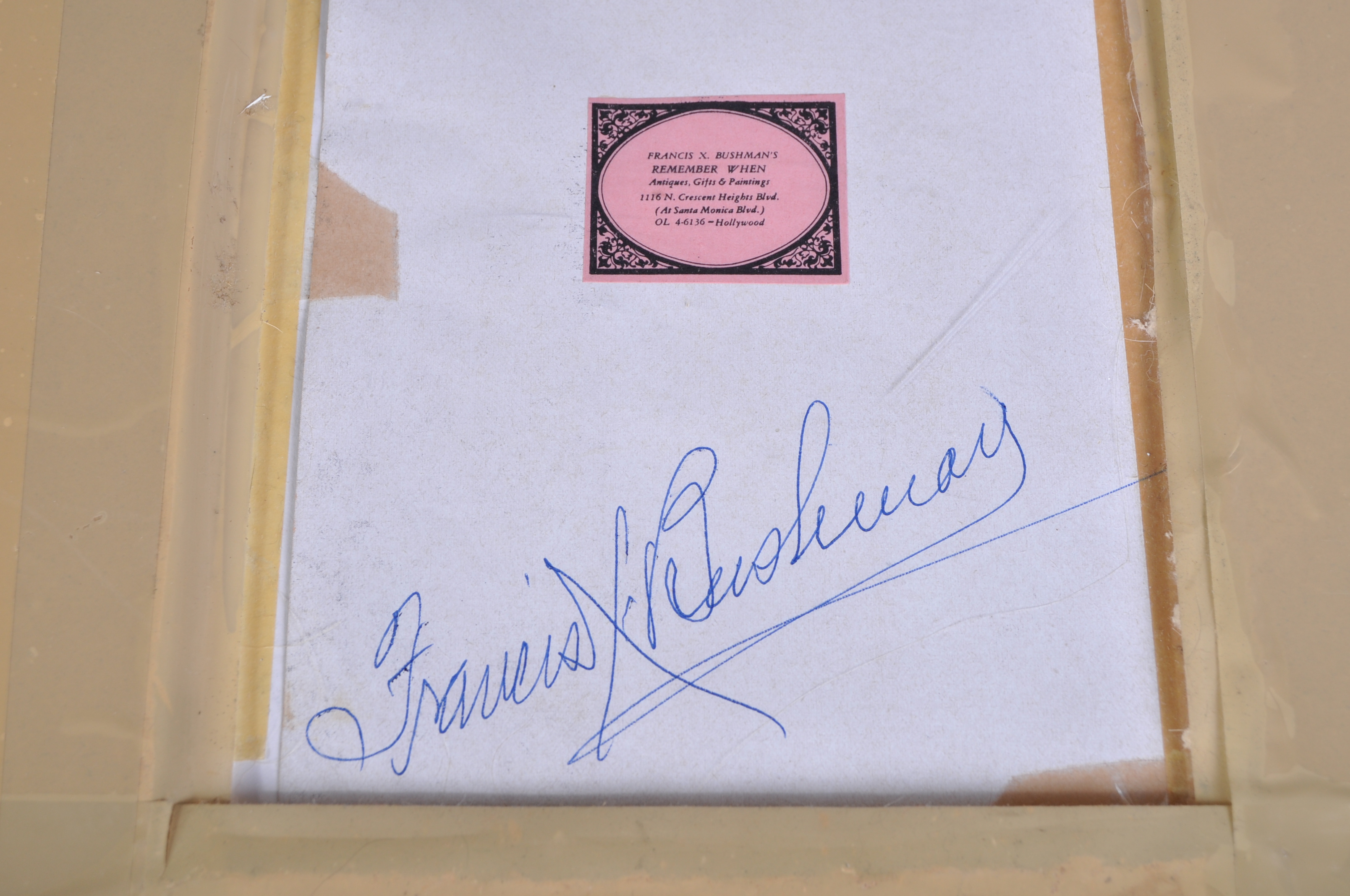 FRANCIS X BUSHMAN (1883-1966) - MATINEE IDOL - AUTOGRAPH - UACC - Image 5 of 5