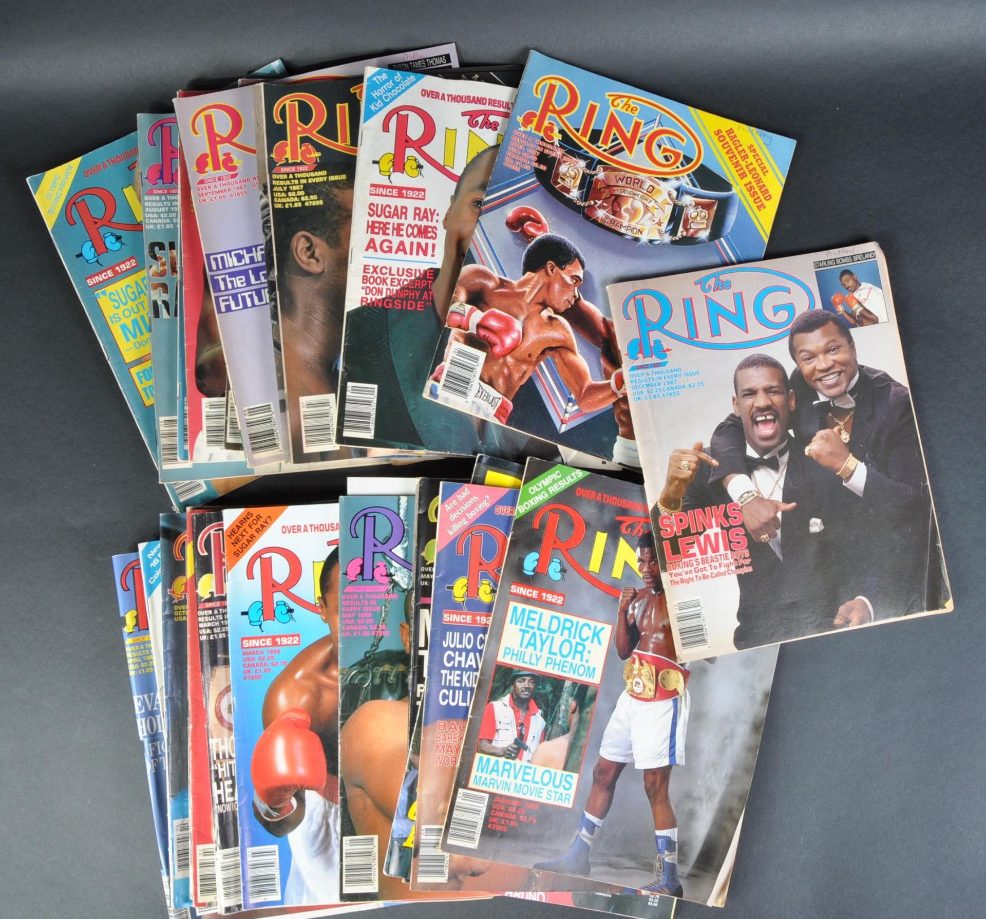 COLLECTION OF APPROX; 23 THE RING BOXING MAGAZINES