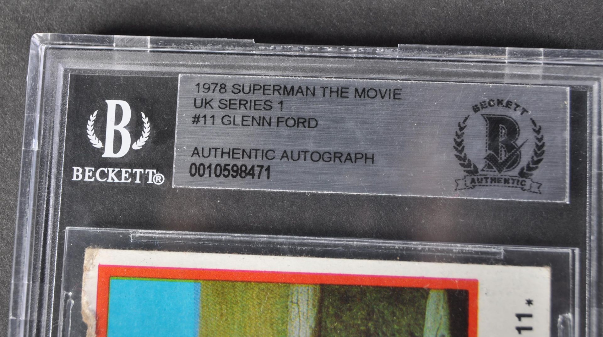 SUPERMAN -GLENN FORD (1916-2006) - SIGNED TRADING CARD - BECKETT - Image 3 of 5