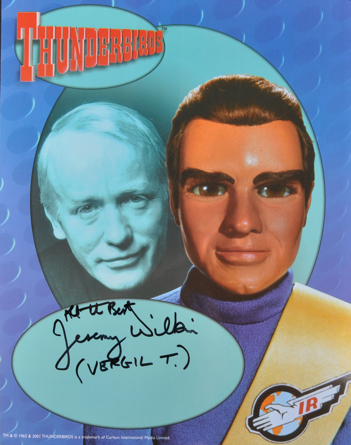 JEREMY WILKIN (1930-2017) - THUNDERBIRDS - AUTOGRAPHED 8X10" PHOTO