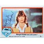 SUPERMAN - MARGOT KIDDER (D.2018) - SIGNED TRADING CARD - AFTAL