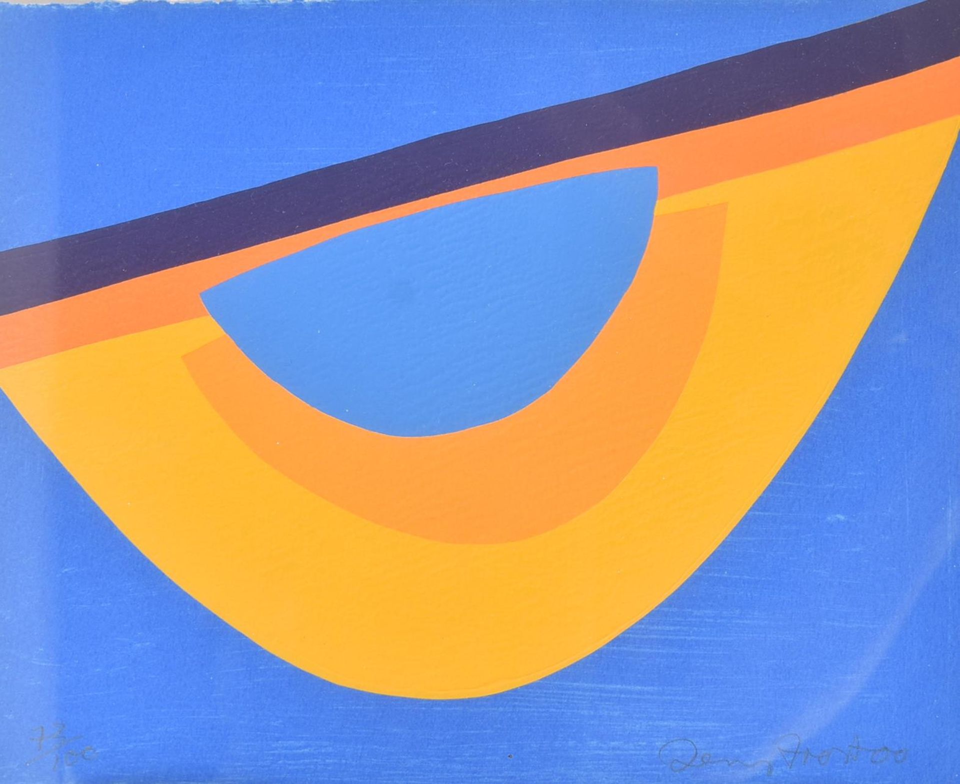 SIR TERRY FROST R.A. (B.1915) - YELLOW & BLUE FOR BOWJEY, 2000