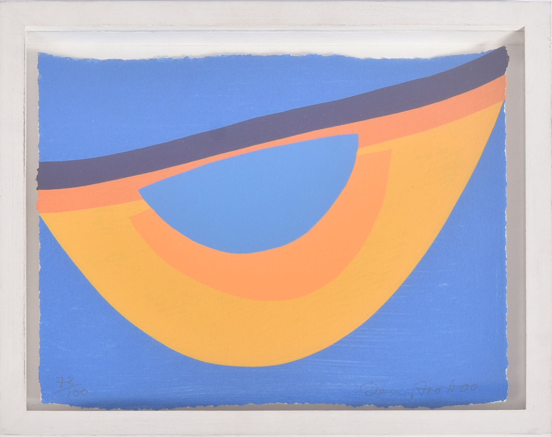 SIR TERRY FROST R.A. (B.1915) - YELLOW & BLUE FOR BOWJEY, 2000 - Image 2 of 4