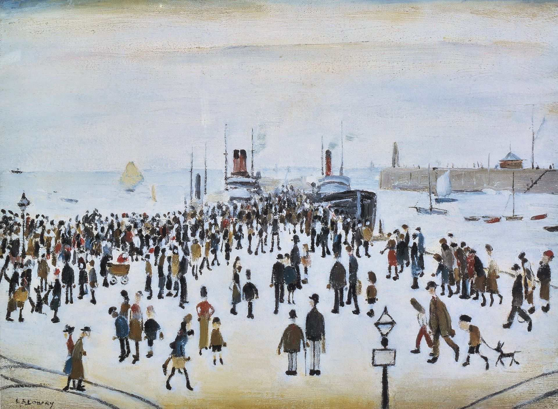 L S LOWRY (B.1887) - FERRY BOATS, 1960