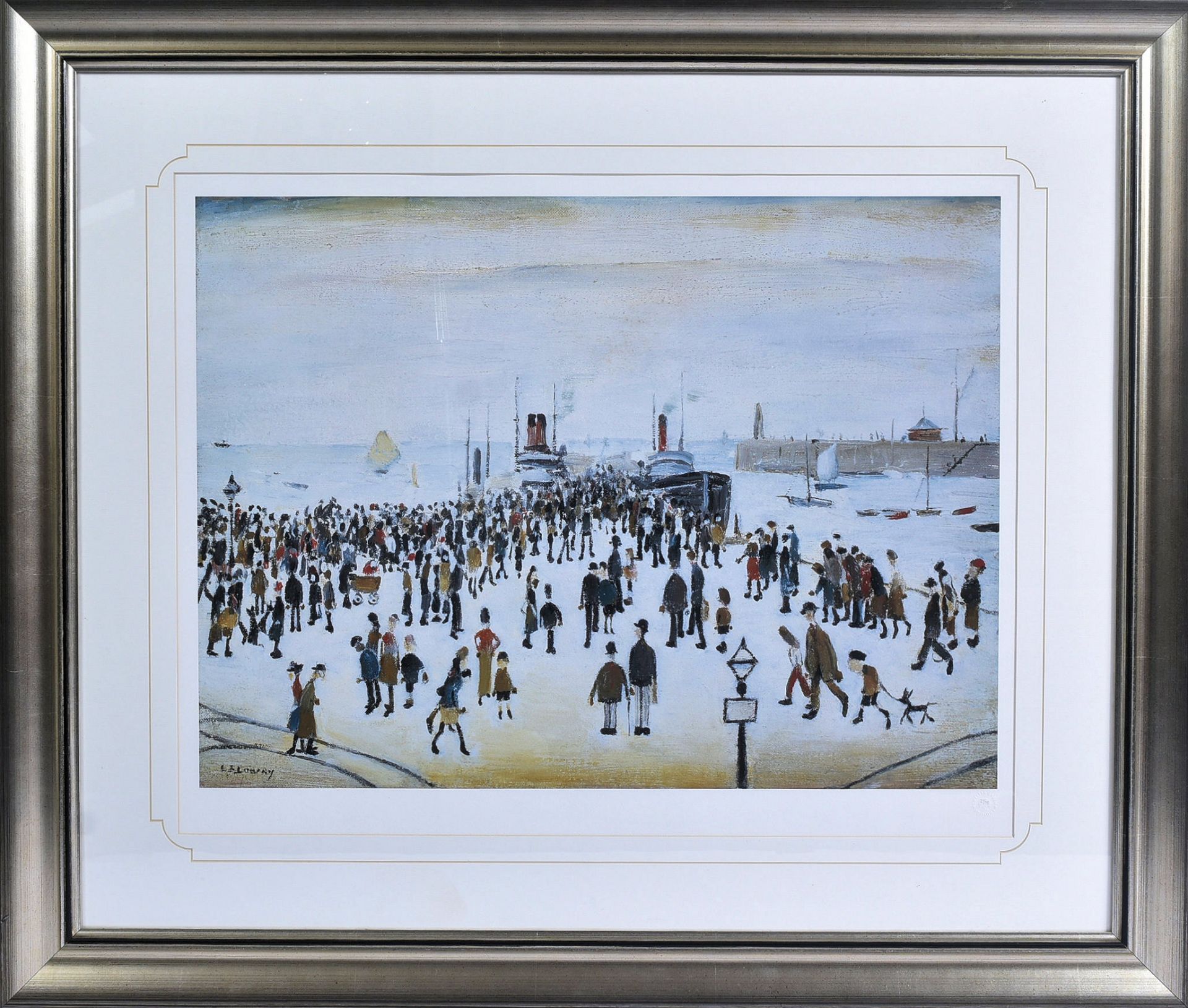 L S LOWRY (B.1887) - FERRY BOATS, 1960 - Image 2 of 3