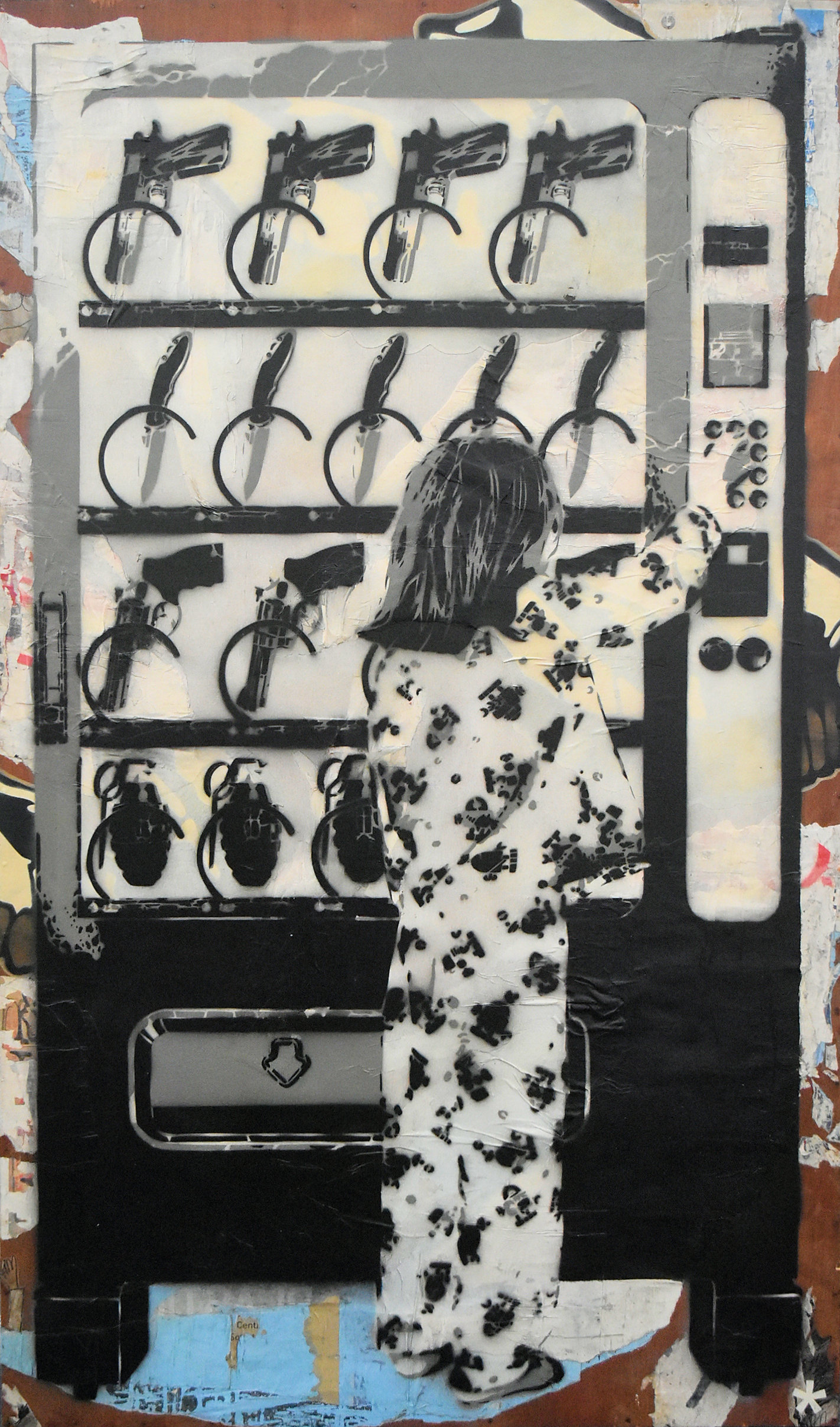 RICH SIMMONS (B.1986) - HULA HOOPS TO HAND GUNS, 2013