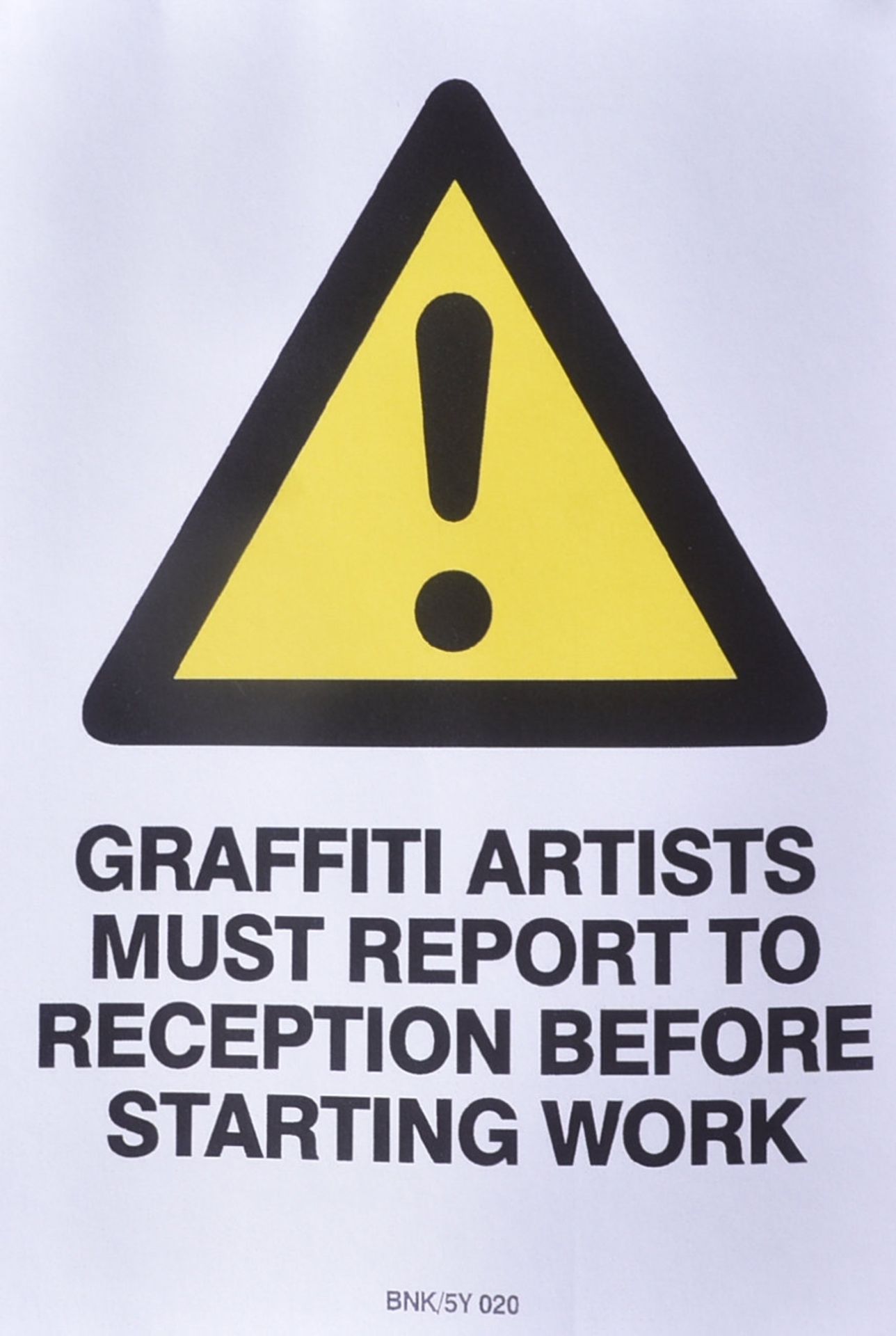 BANKSY (B.1974) - ARTISTS MUST REPORT TO RECEPTION